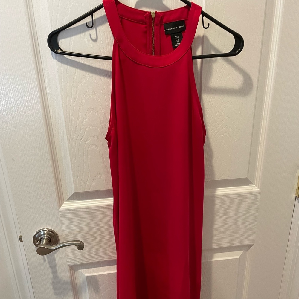 High neck Red dress